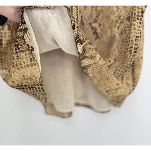 Anne Klein Snakeskin Sleeveless Chiffon Blouse Size 14 Preppy Event - Picture 7 of 11